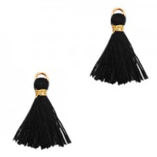 Quaste Ibiza Style 1.5cm Gold-black